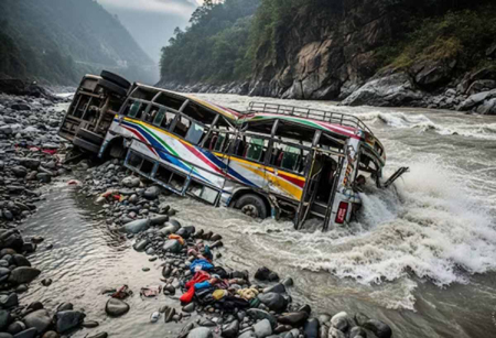 नेपाल में पोखरा-काठमांडू बस त्रिशूली नदी में गिरी, अब तक 18 की मौत