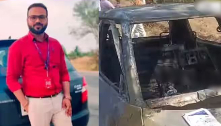 इंश्योरेंस के 1 करोड़ पाने अजनबी को लिफ्ट देकर कार की ड्राइविंग सीट पर जिन्दा जलाया