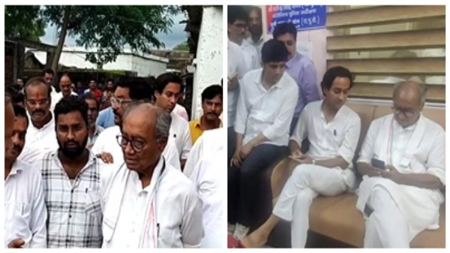 युवक को मल खिलाने का मामला: पूर्व CM दिग्विजय सिंह पहुंचे पीड़ित के गांव, घर पर नहीं मिला परिवार