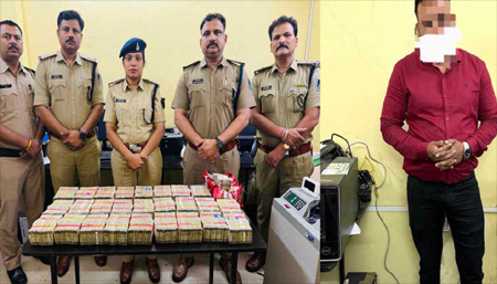 हवाला के 1.30 करोड़ जब्त: नमकीन पैकेट की आड़ में भेजा रहा था मुंबई, टाइल्स कारोबारी गिरफ्तार