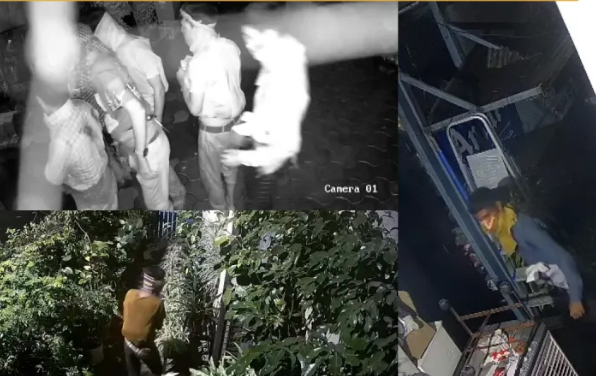 MP कांग्रेस अध्यक्ष के घर 5 लुटेरों ने बोला धावा, CCTV में कैद हुई घटना