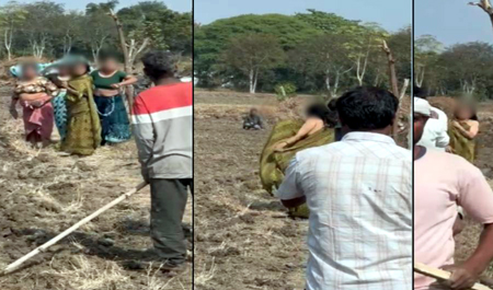 खेत में मर्दों के सामने कपड़े उतारने लगी महिलाएं, नजारा देख उल्टे पांव भागे, VIDEO वायरल