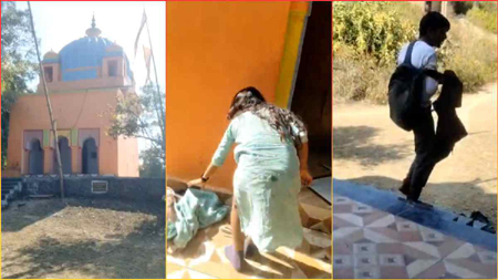 मंदिर में आपत्तिजनक हरकत करते पकड़े गए युवक-युवती, श्रद्धालुओं में आक्रोश