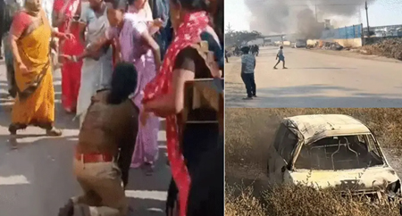 हिंसा, आगजनी और पथराव... महिला TI को पीटा, JPL कोयला खदान के विरोध में उग्र हुए ग्रामीण