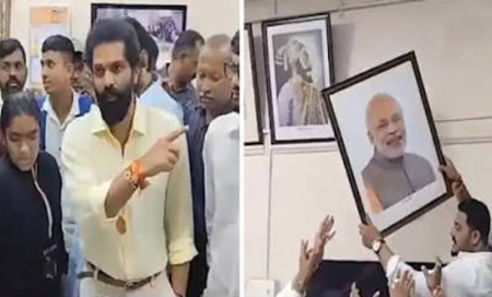 राज ठाकरे के बेटे ने सरकारी पॉलिटेक्निक कॉलेज से PM मोदी की फोटो जबरन हटवाई, VIDEO वायरल